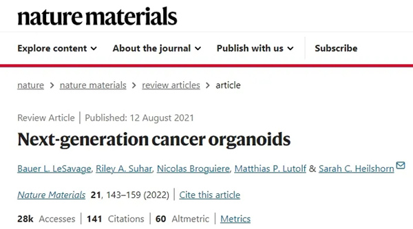 IF=41.20丨Nature Materials：下一代肿瘤类器官